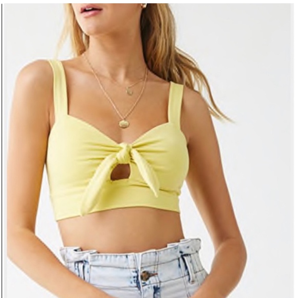 Forever 21 mustard color crop top. Size small